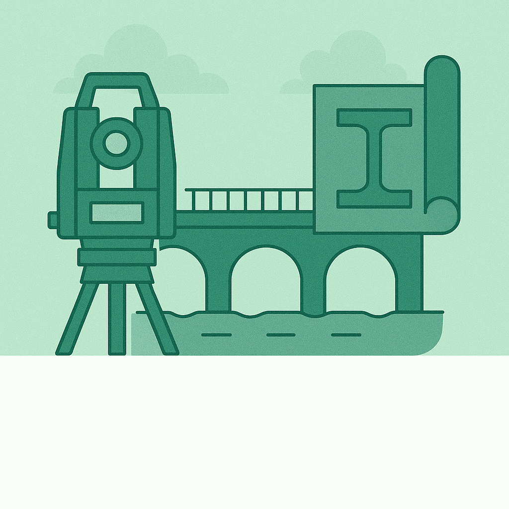 Civil engineer inspecting infrastructure plans outdoors