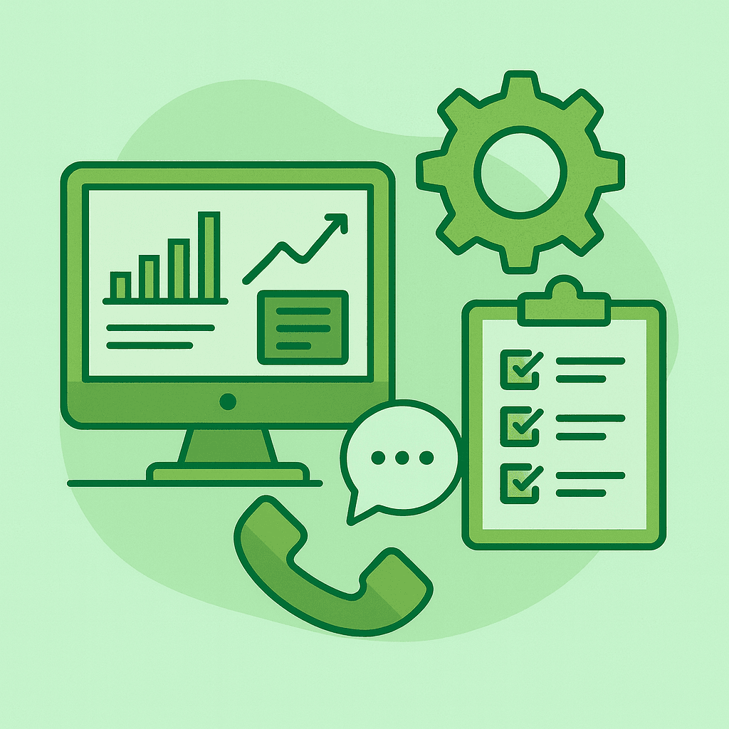 Consultant collaborating with a client over a laptop